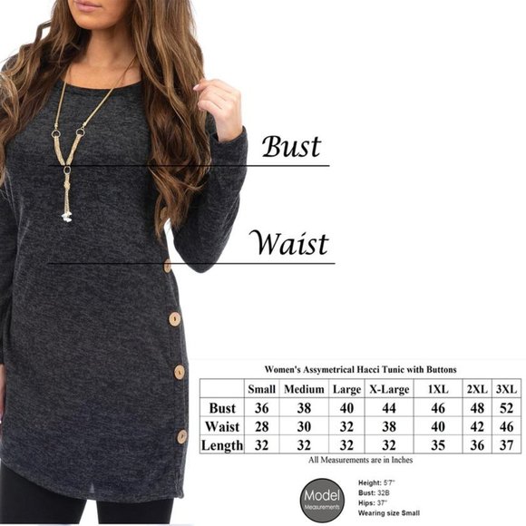 Assymetrical Hacci Tunic With Buttons - Picture 3 of 10